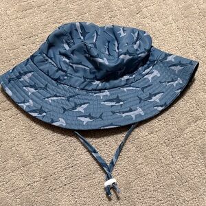 Shark Pattern Bucket Swim Hat sz 6-24 mo